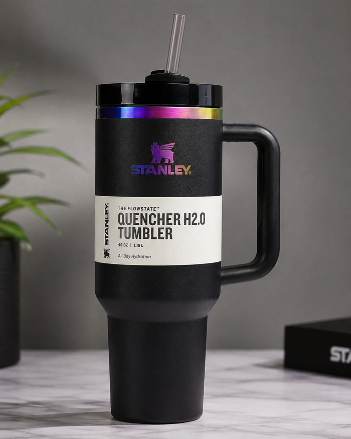 Stanley Quencher H2.0 FlowState Tumbler 40 oz – Insulated Stainless Steel Travel Cup with Straw & Handle