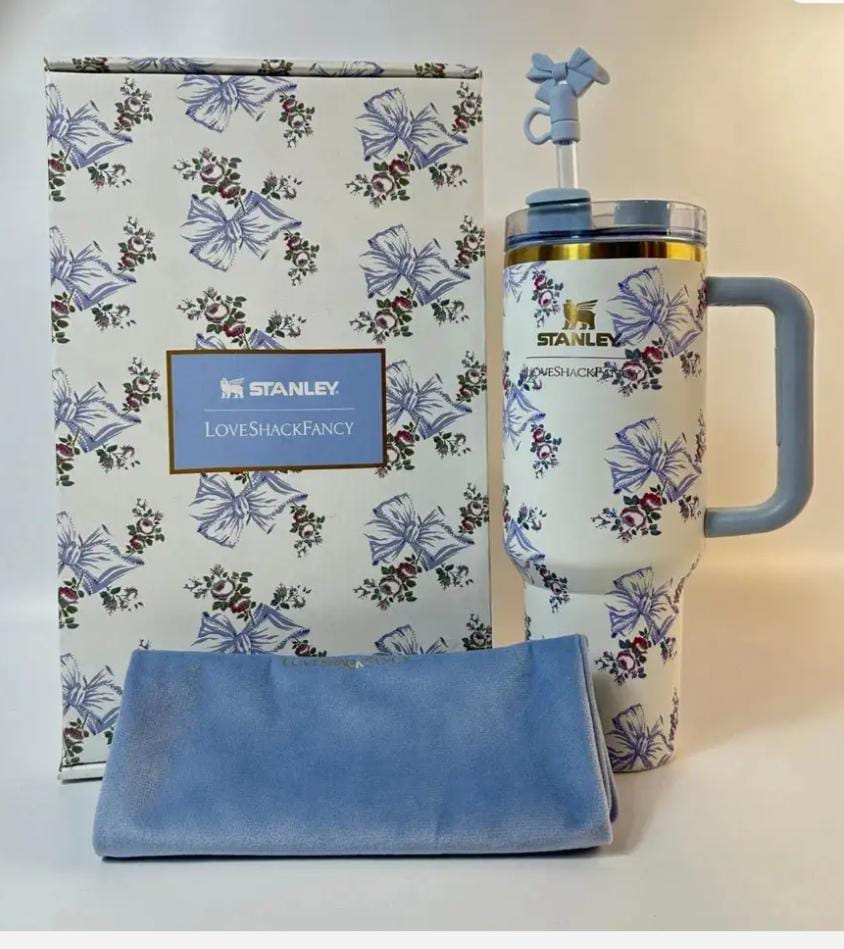 Stanley x LoveShackFancy Quencher H2.0 FlowState Tumbler 40oz with Straw – Limited Edition
