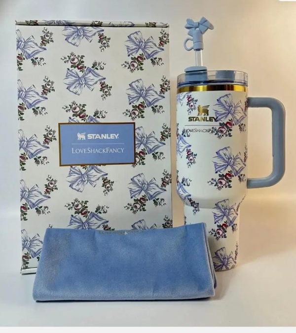 Stanley x LoveShackFancy Quencher H2.0 FlowState Tumbler 40oz with Straw – Limited Edition