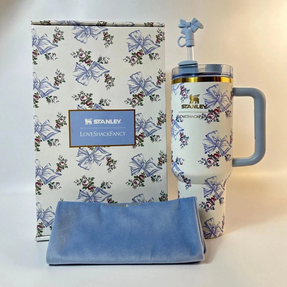 Stanley x LoveShackFancy Quencher H2.0 FlowState Tumbler 40oz with Straw – Limited Edition